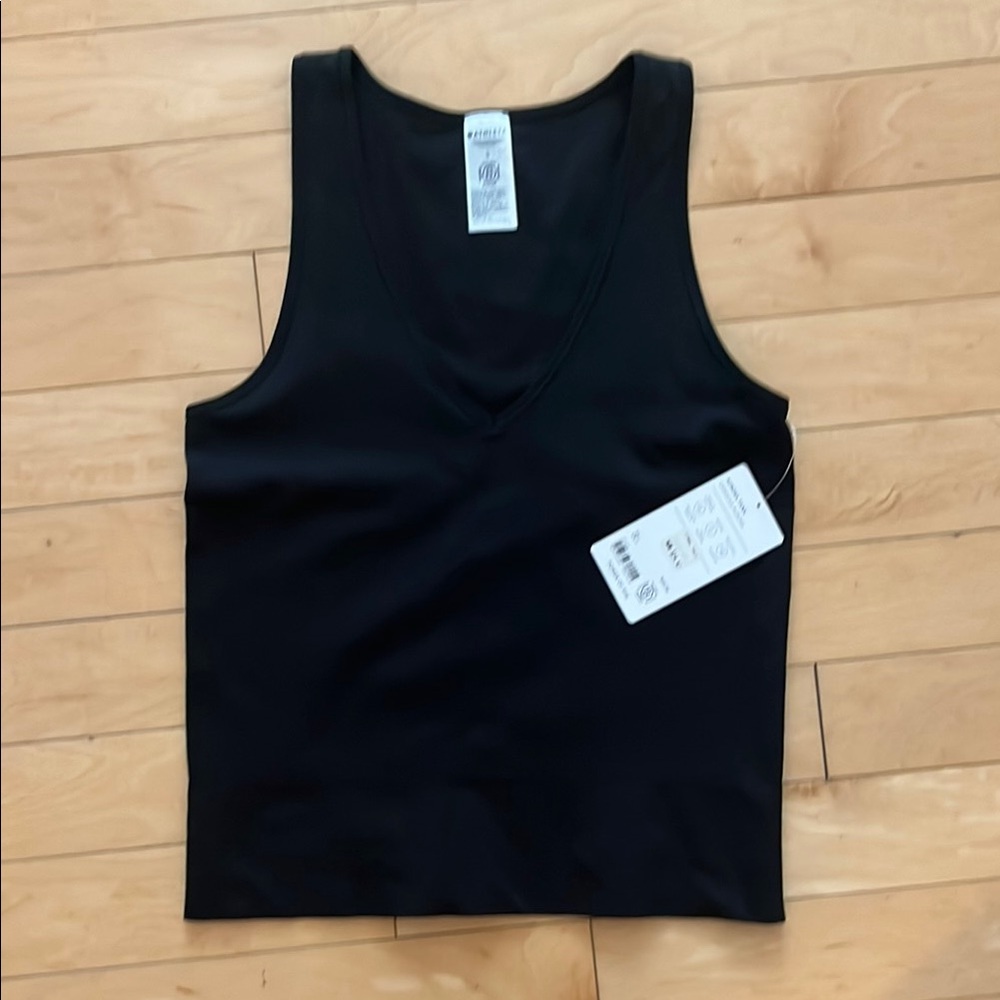 TWO NWT TANKS BY ATHLETA! Black and orange Fitted Tank Tops - Picture 3 of 3